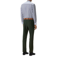 Pantalon de costume classique en laine et mohair - Vert forêt sombre
