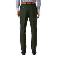 DARK FOREST GREEN Pantalon de costume classique en laine et mohair