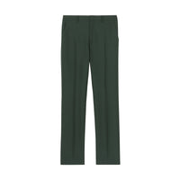 DARK FOREST GREEN Pantalon de costume classique en laine et mohair