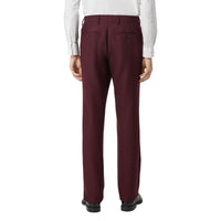 DEEP BURGUNDY Pantalon de costume classique en laine et mohair