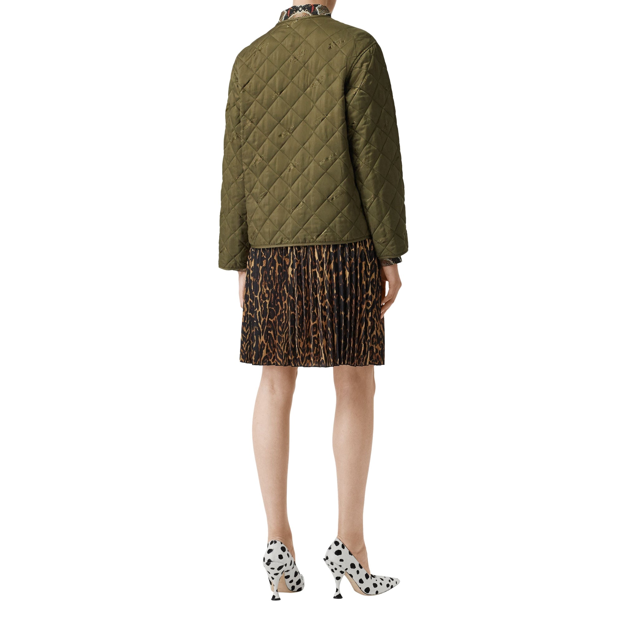 OLIVE Veste matelassée avec logo en jacquard