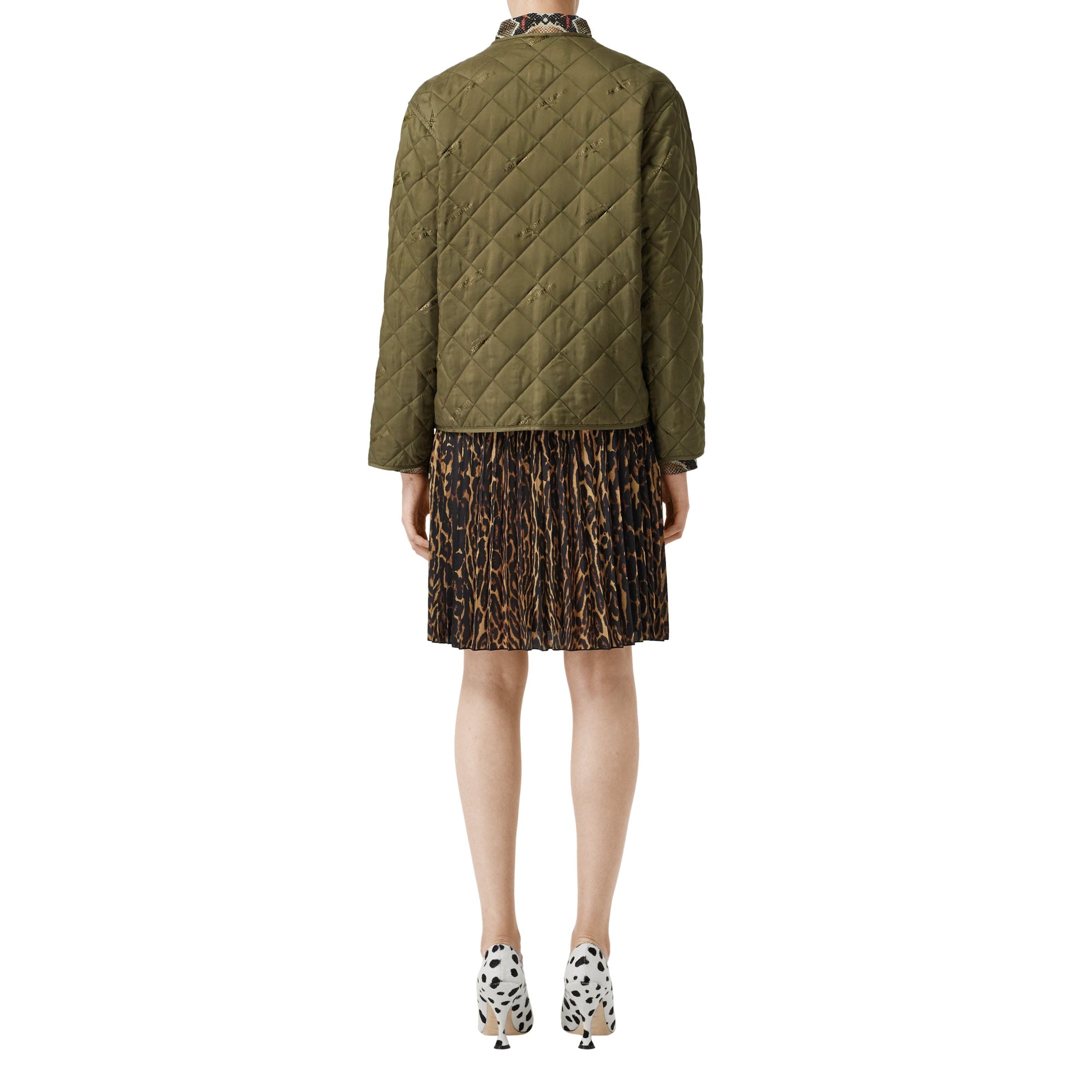 OLIVE Veste matelassée avec logo en jacquard