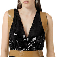 Minirobe avec sequins et ruban adhésif - Noir