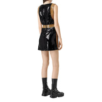 Minirobe avec sequins et ruban adhésif - Noir