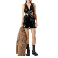 Minirobe avec sequins et ruban adhésif - Noir
