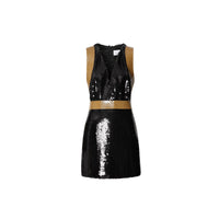 Minirobe avec sequins et ruban adhésif - Noir