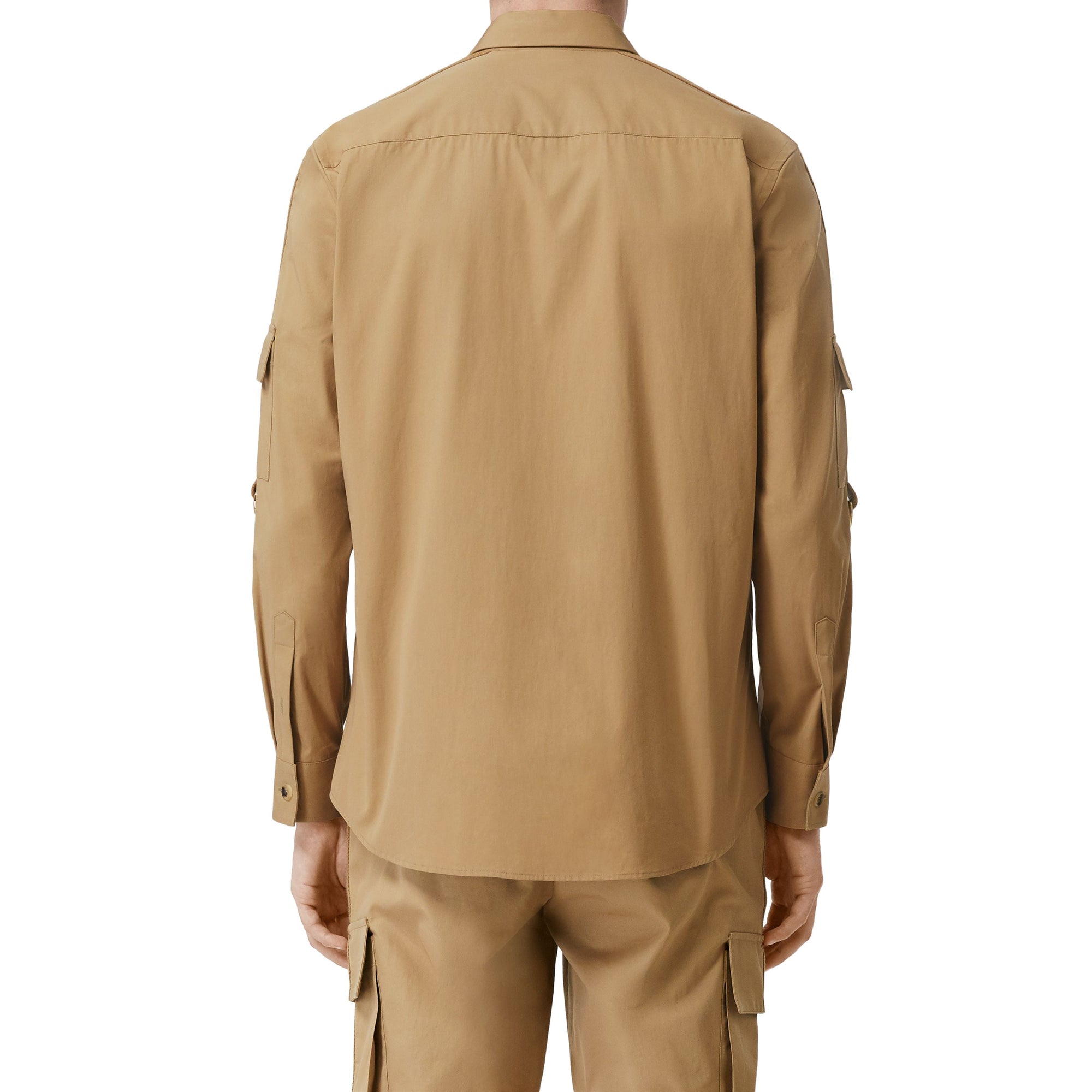 Chemise en sergé de coton - Café pâle