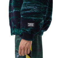 Veste en molleton à imprimé marin avec gilet intérieur amovible - Bleu canard intense