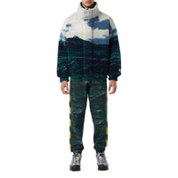 Veste en molleton à imprimé marin avec gilet intérieur amovible - Bleu canard intense