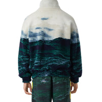 Veste en molleton à imprimé marin avec gilet intérieur amovible - Bleu canard intense