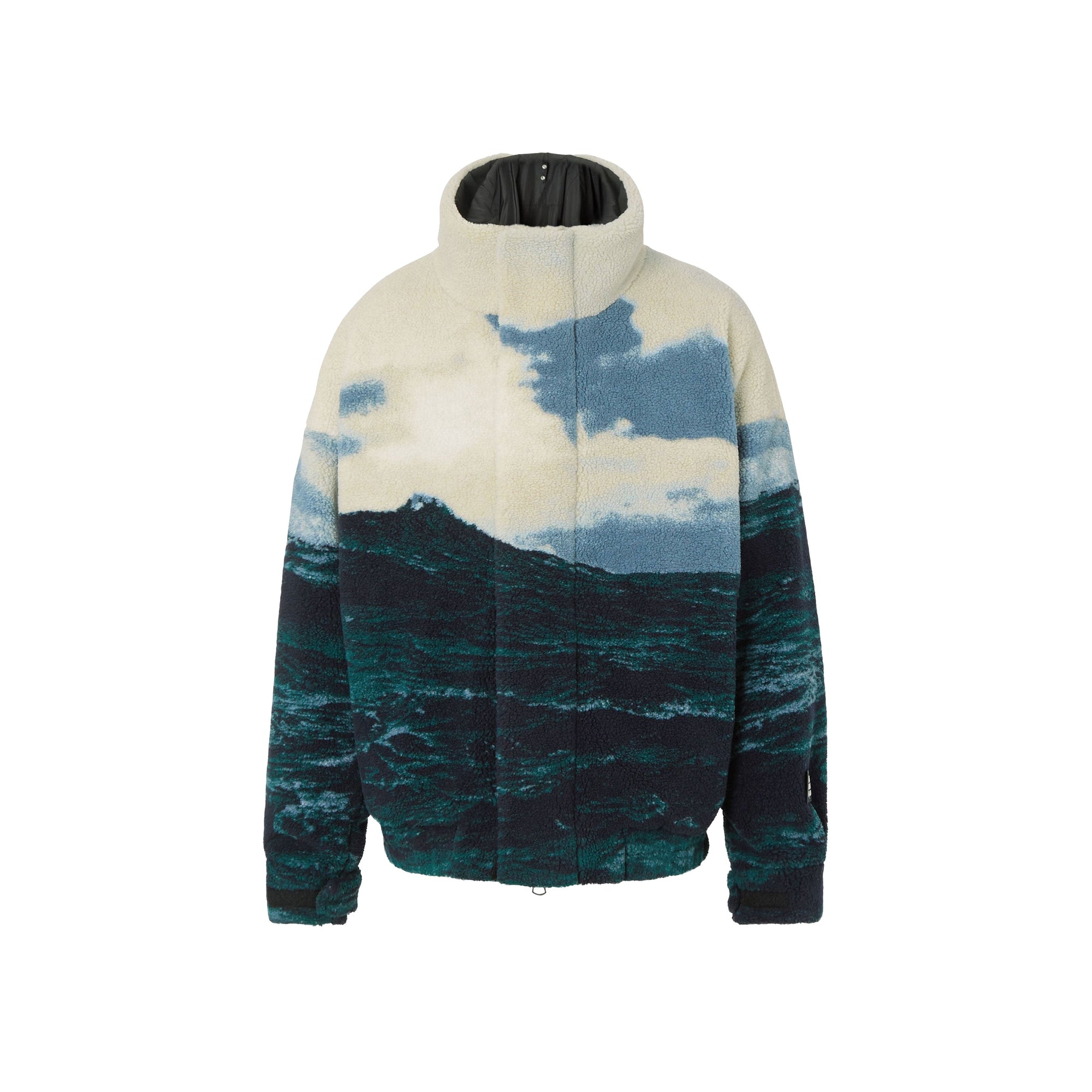 Veste en molleton à imprimé marin avec gilet intérieur amovible - Bleu canard intense