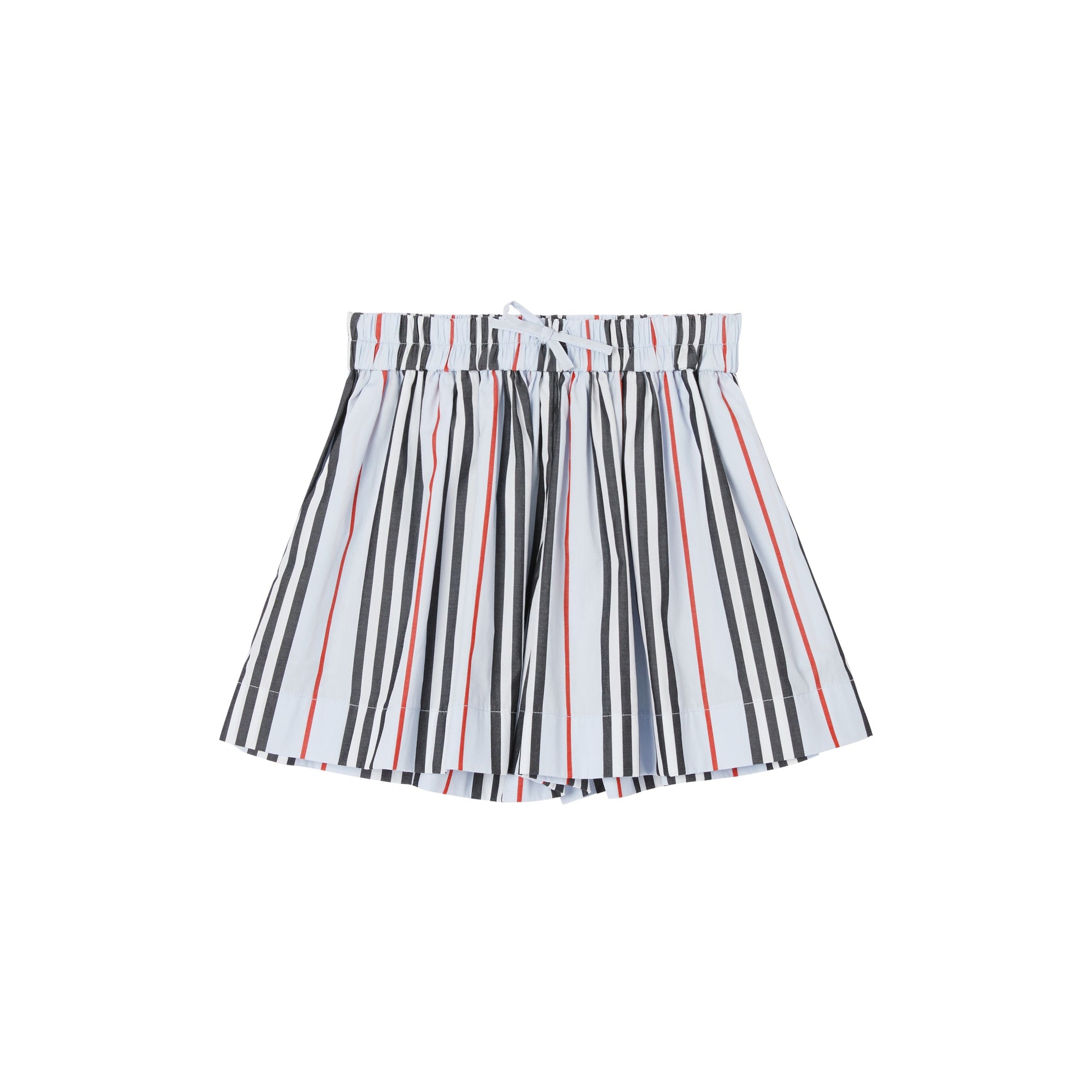 PALE BLUE STRIPE Short en popeline de coton à rayures iconiques
