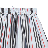 PALE BLUE STRIPE Short en popeline de coton à rayures iconiques