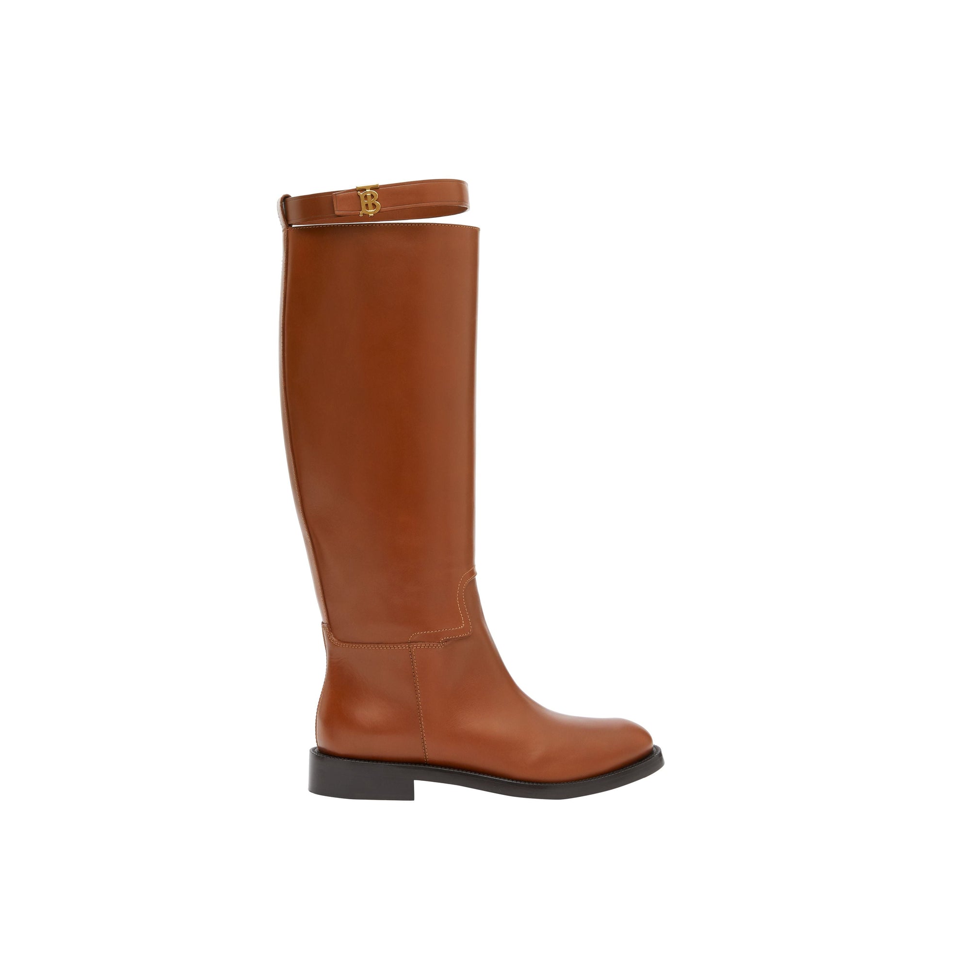 TAN Bottes hautes en cuir Monogram
