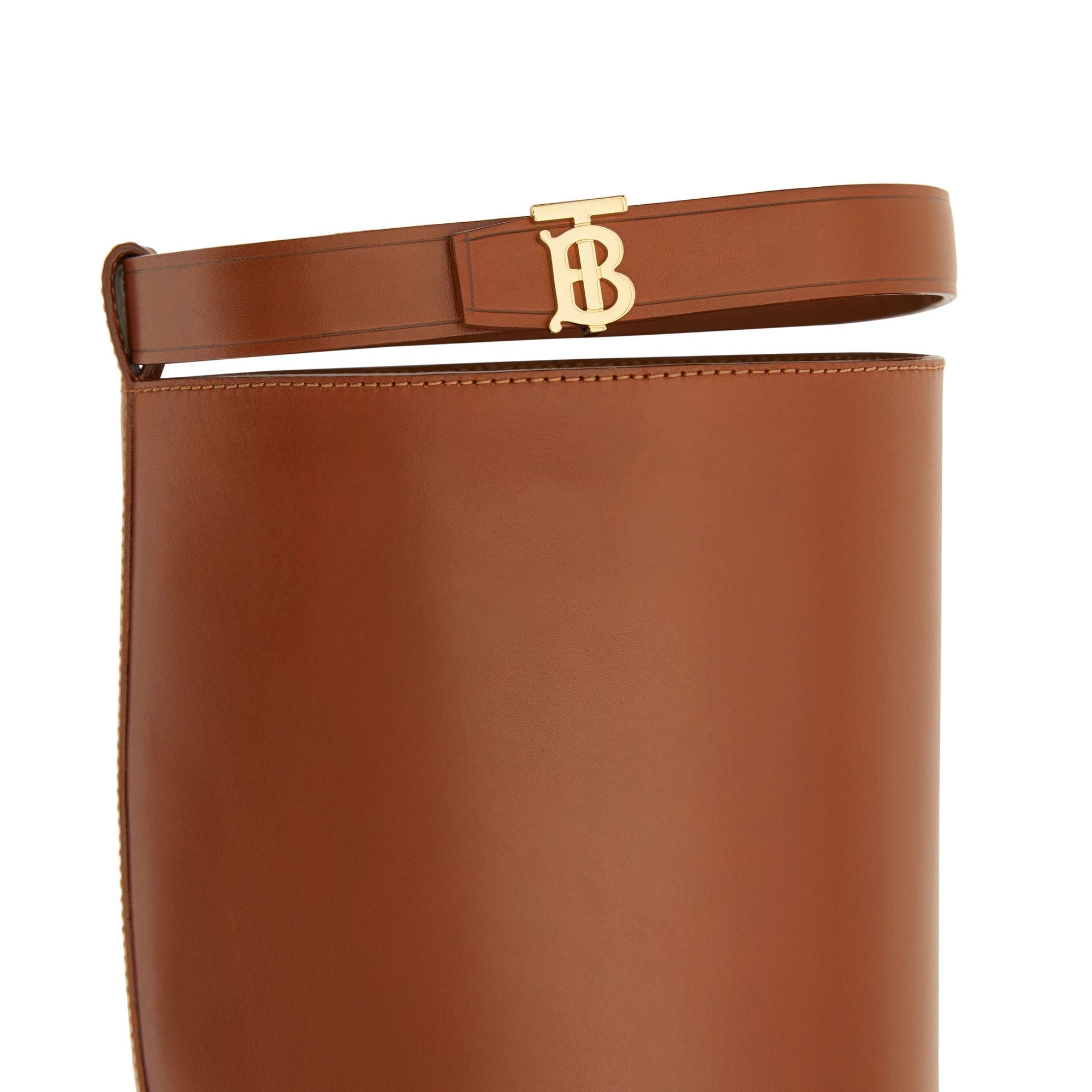 TAN Bottes hautes en cuir Monogram