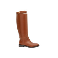 TAN Bottes hautes en cuir Monogram