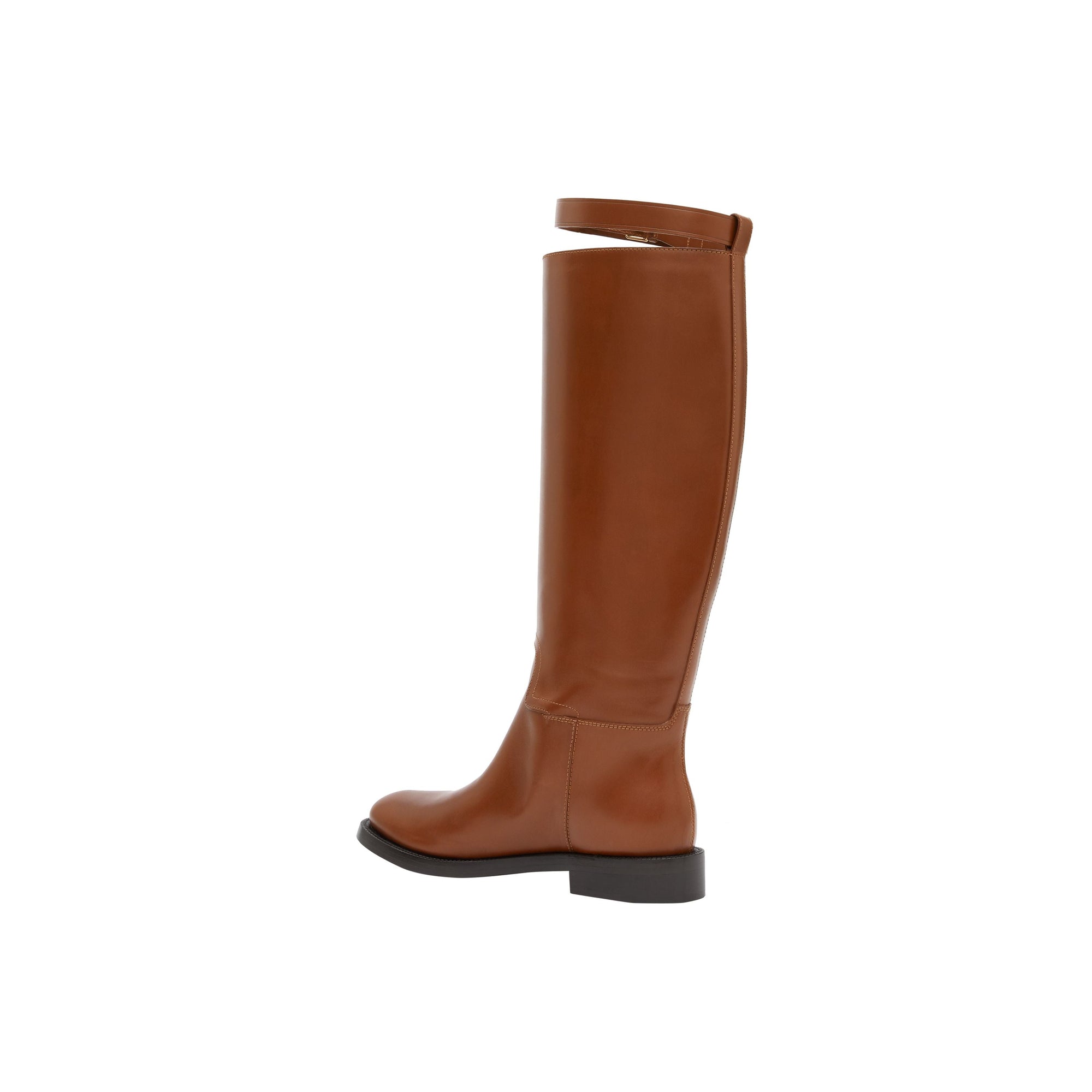 TAN Bottes hautes en cuir Monogram