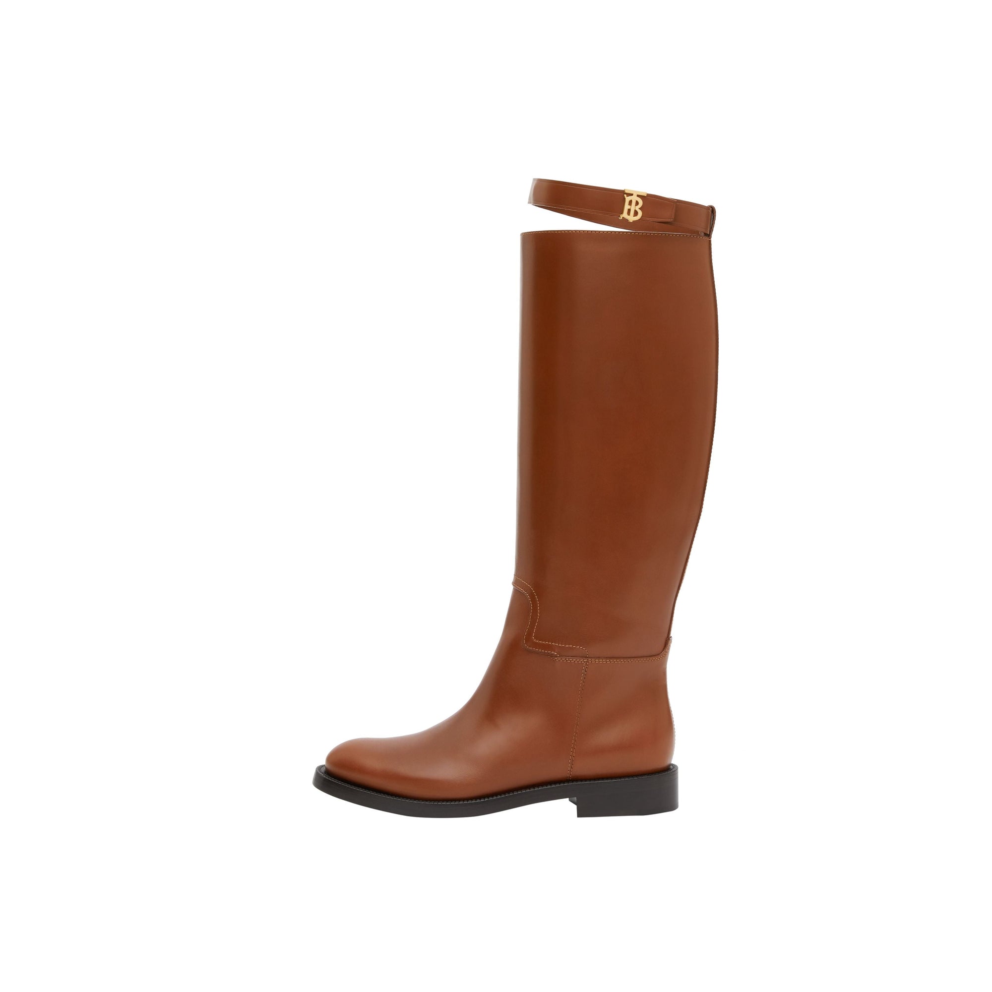 TAN Bottes hautes en cuir Monogram