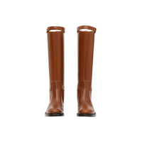 TAN Bottes hautes en cuir Monogram