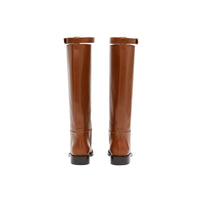 TAN Bottes hautes en cuir Monogram