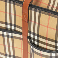 ARCHIVE BEIGE Sac à langer en toile écologique Vintage check