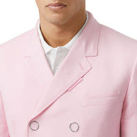 Veste de costume slim en laine avec boutons pression - Rose bonbon