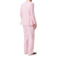 Veste de costume slim en laine avec boutons pression - Rose bonbon
