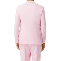 Veste de costume slim en laine avec boutons pression - Rose bonbon