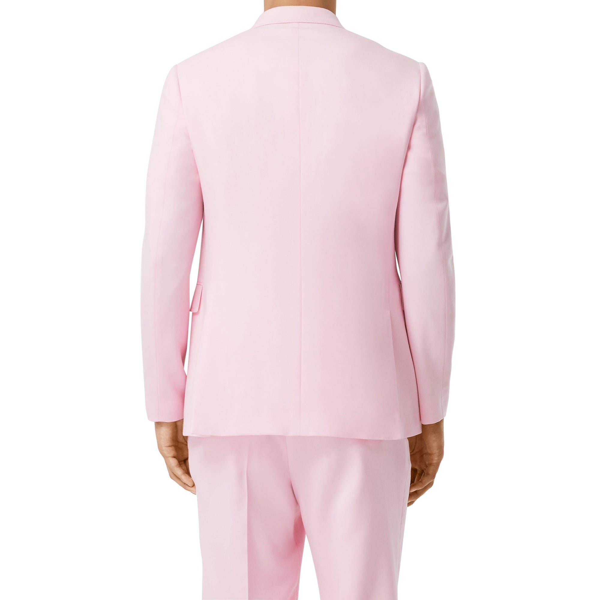 Veste de costume slim en laine avec boutons pression - Rose bonbon