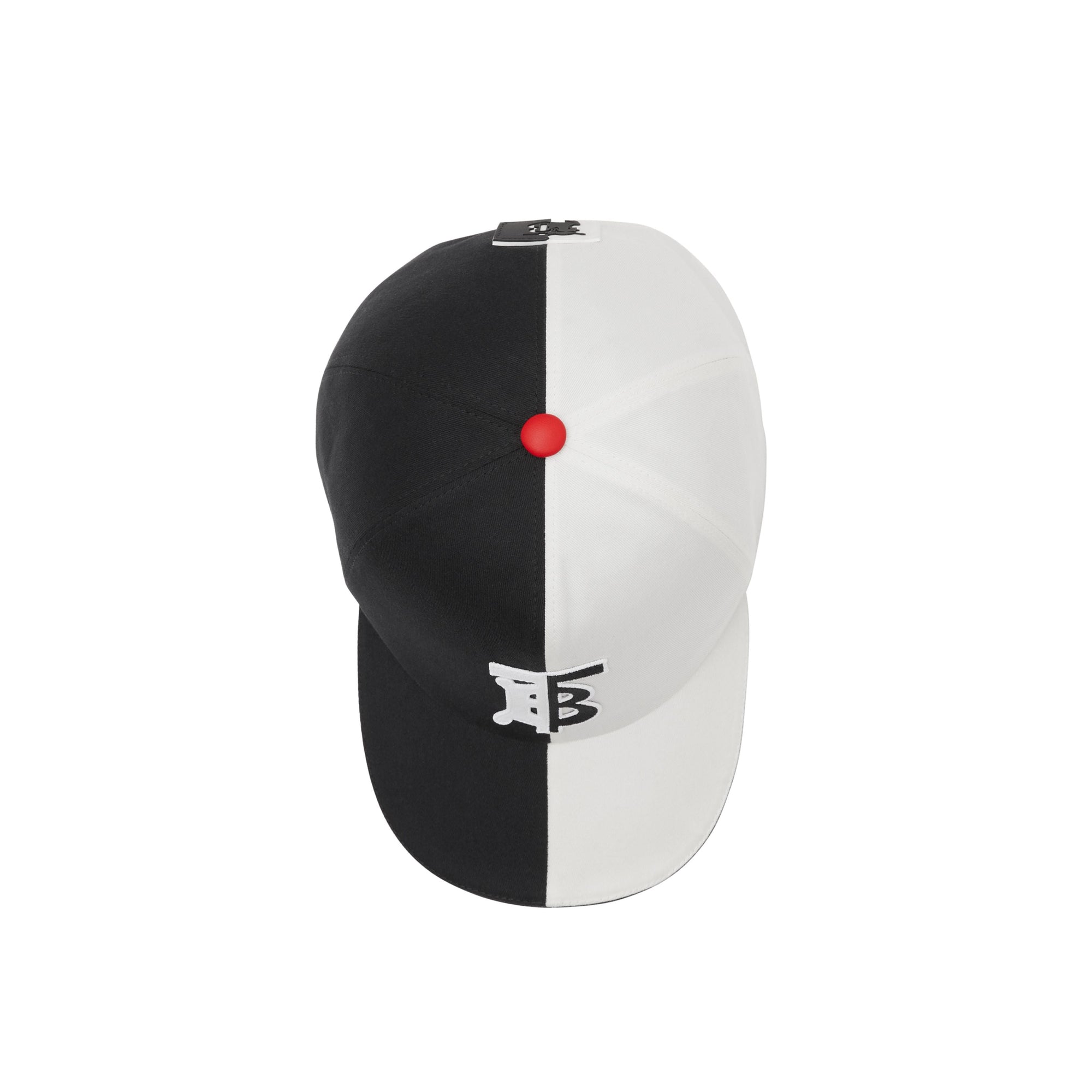 BLACK/WHITE Casquette de baseball en coton bicolore Monogram