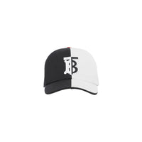 Casquette de baseball en coton bicolore monogram - Noir & blanc