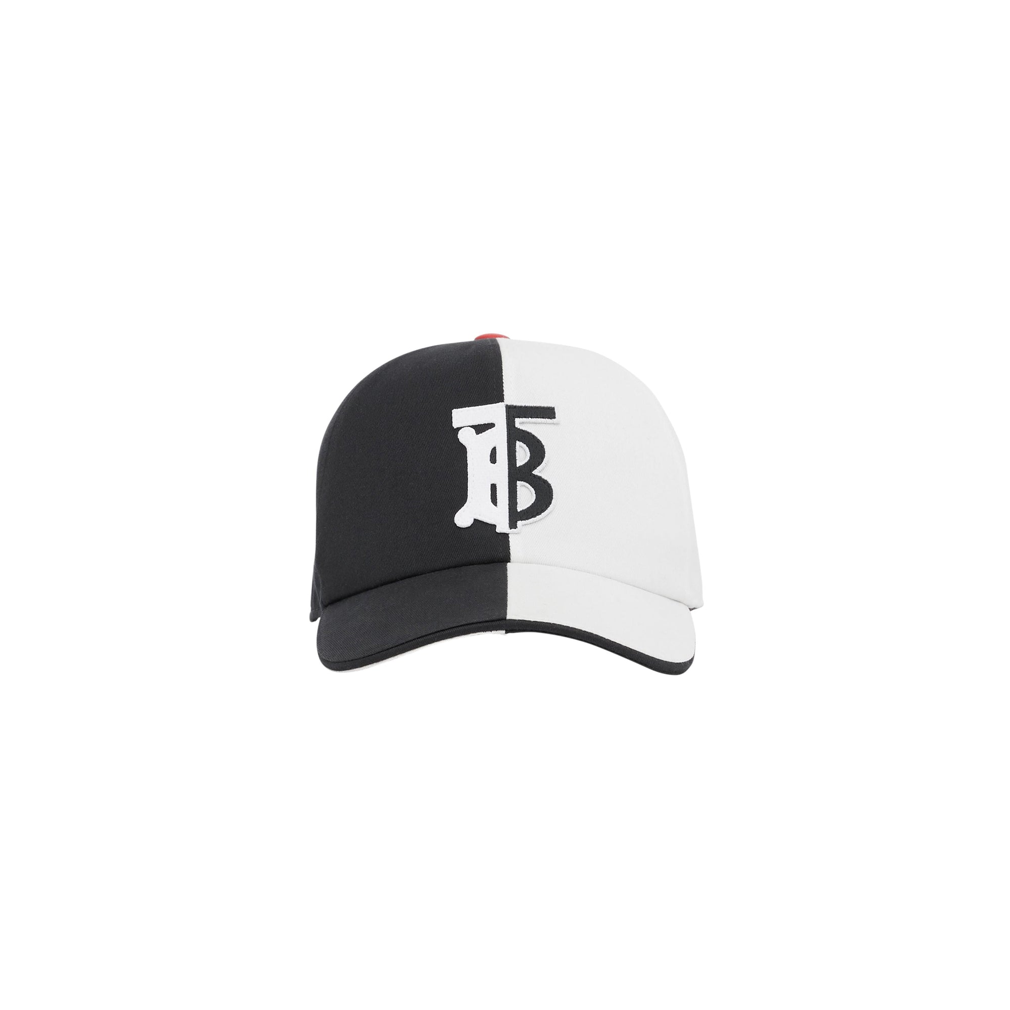 Casquette de baseball en coton bicolore monogram - Noir & blanc