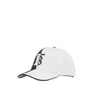 Casquette de baseball en coton bicolore monogram - Noir & blanc