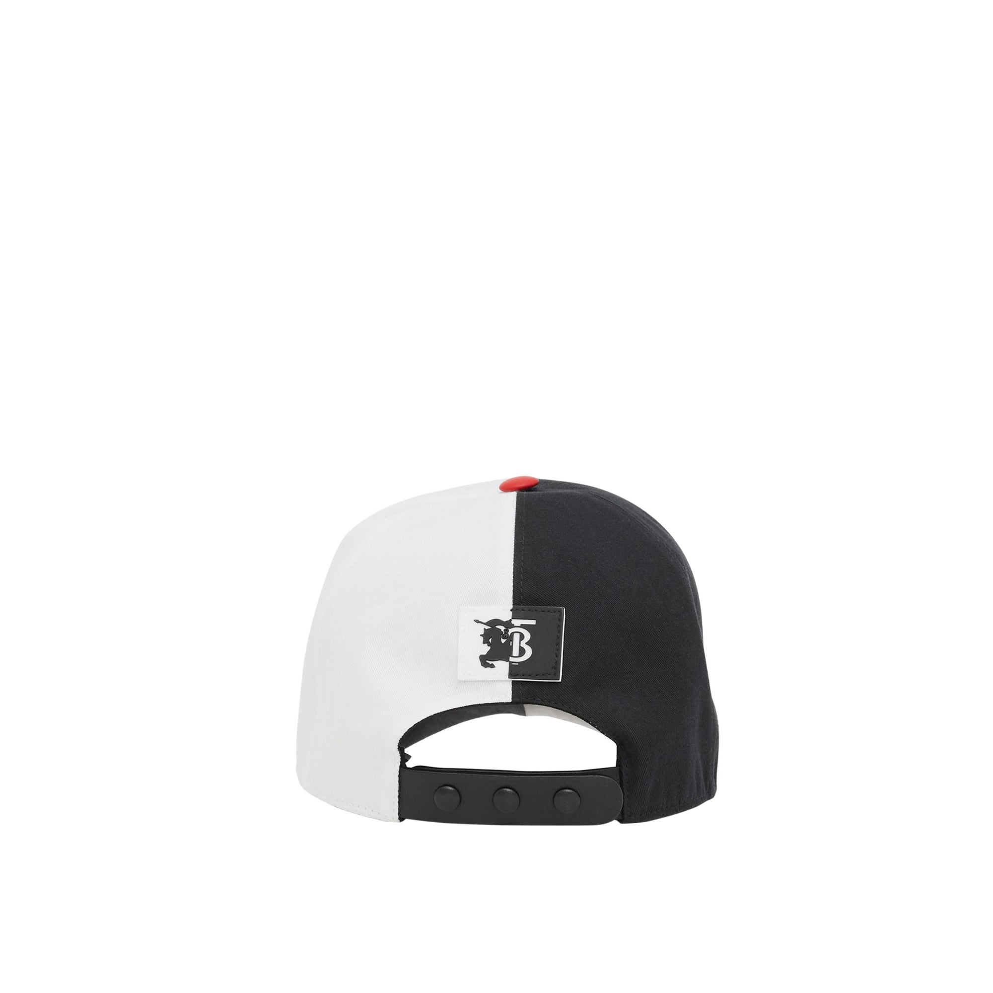 Casquette de baseball en coton bicolore monogram - Noir & blanc