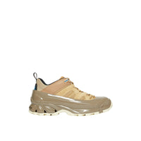BEIGE Sneakers Arthur en cuir velours, mesh et cuir
