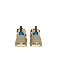 BEIGE Sneakers Arthur en cuir velours, mesh et cuir