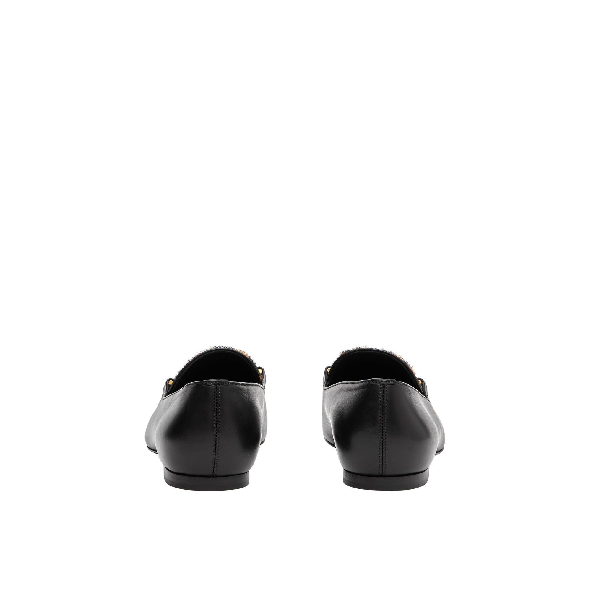 Mocassins en cuir et poil de veau à imprimé léopard - Noir & léopard
