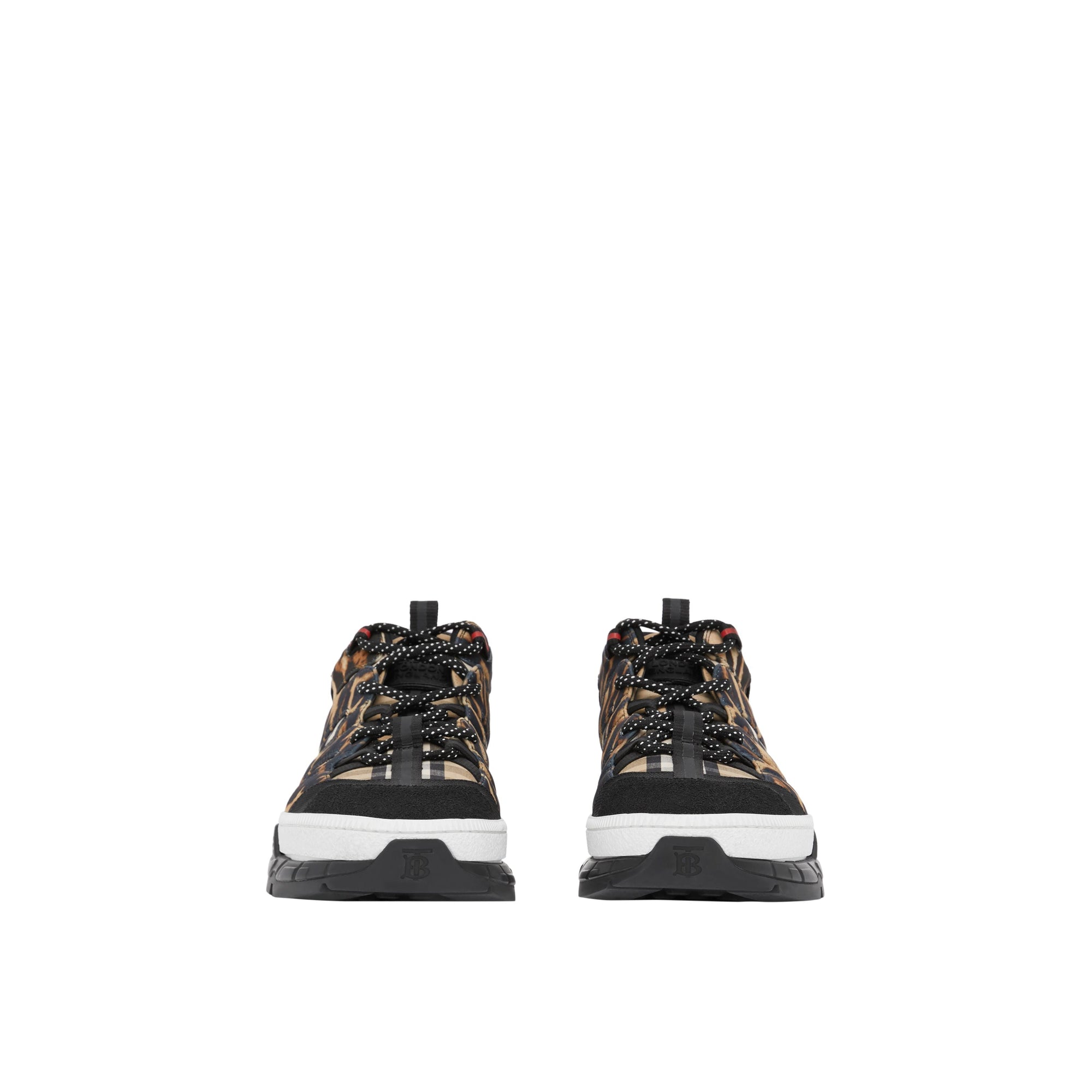 ARCHIVE BEIGE Sneakers Union en néoprène et coton à imprimé léopard