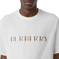 WHITE T-shirt en coton avec logo brodé check