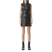 BLACK Minirobe en similicuir avec ornements