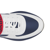 NAVY Sneakers en cuir et cuir velours avec logo