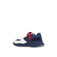 NAVY Sneakers en cuir et cuir velours avec logo