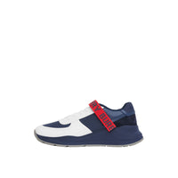 NAVY Sneakers en cuir et cuir velours avec logo