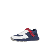 NAVY Sneakers en cuir et cuir velours avec logo