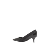 Escarpins à bout pointu en cuir verni avec logo - Noir
