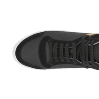 BLACK Sneakers montantes en cuir, cuir velours et House check