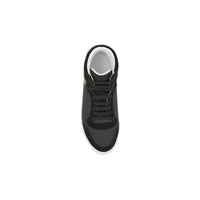BLACK Sneakers montantes en cuir, cuir velours et House check