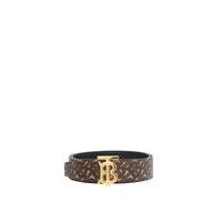 BRIDLE BROWNNS/BLKLG Ceinture réversible en toile écologique Monogram et cuir