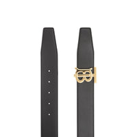 BRIDLE BROWNNS/BLKLG Ceinture réversible en toile écologique Monogram et cuir