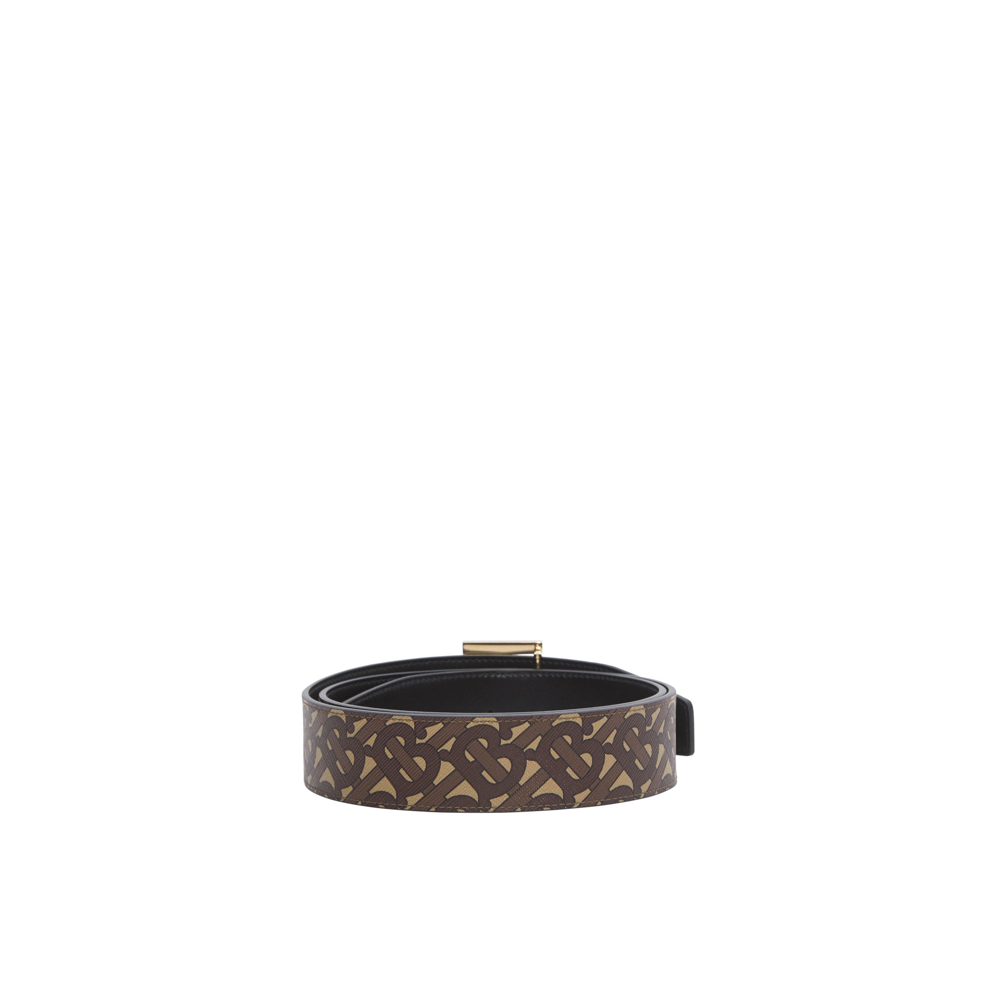 BRIDLE BROWNNS/BLKLG Ceinture réversible en toile écologique Monogram et cuir